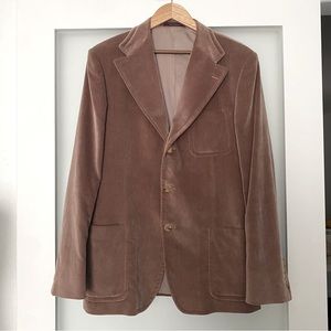 GUCCI mauve tan velvet sports coat blazer 54R